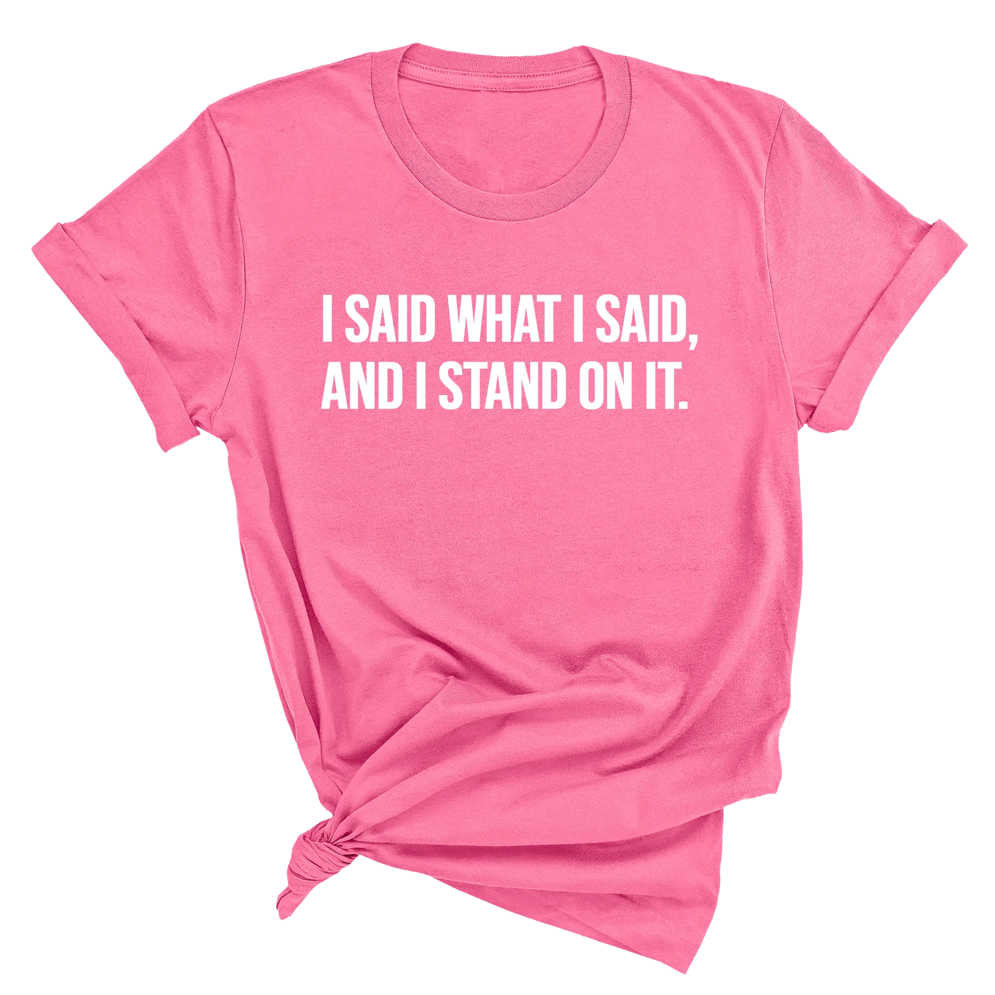 I Said What I Said and I Stand on It Unisex Tee