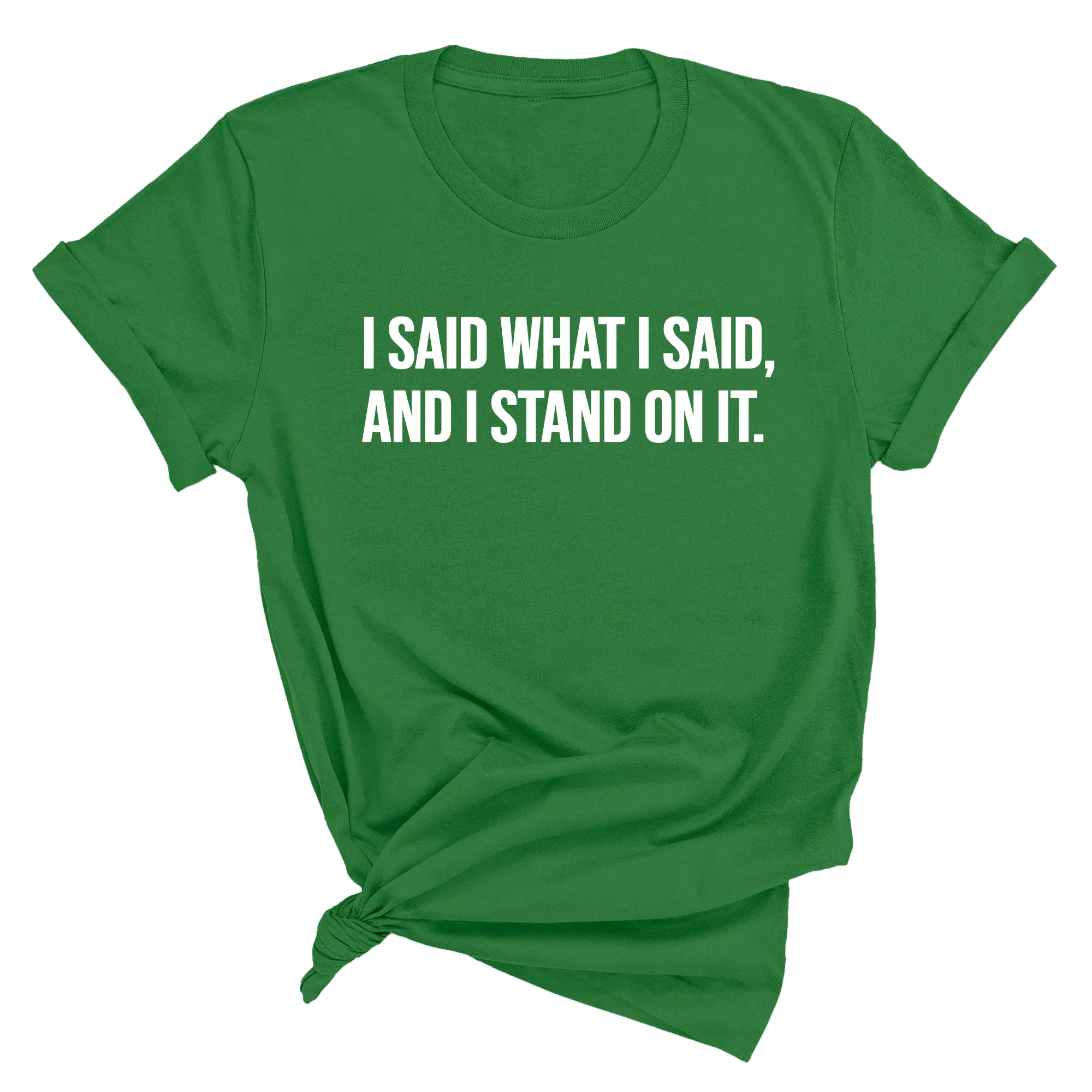 I Said What I Said and I Stand on It Unisex Tee