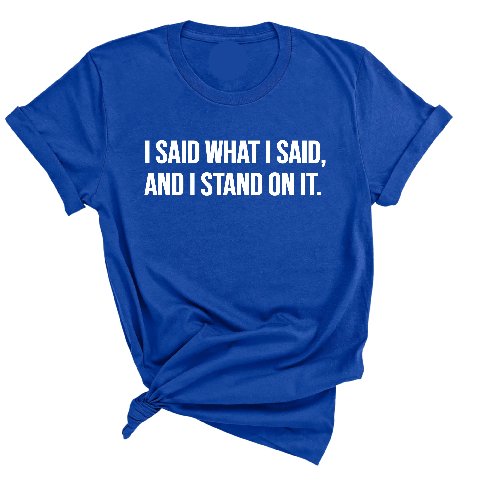 I Said What I Said and I Stand on It Unisex Tee
