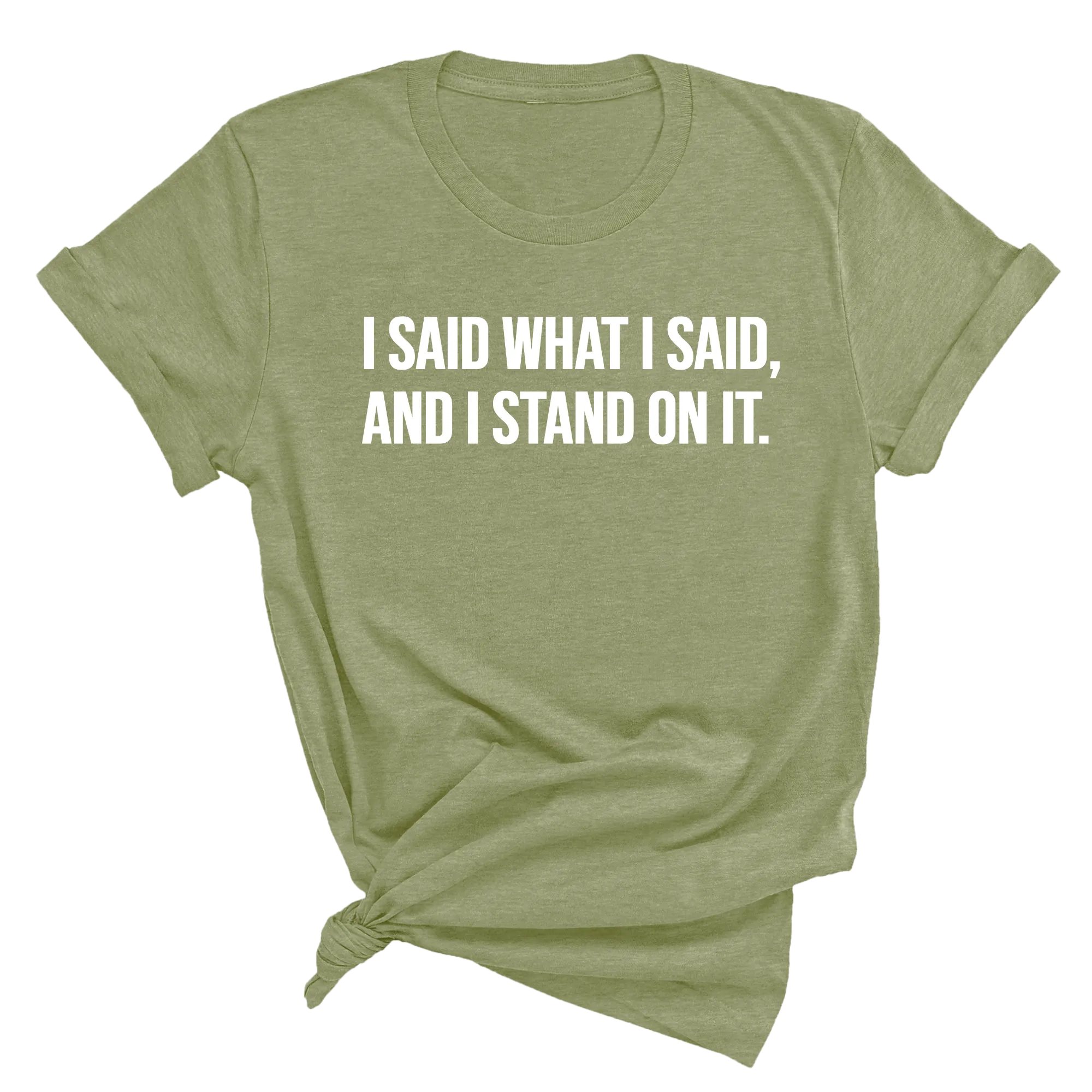 I Said What I Said and I Stand on It Unisex Tee