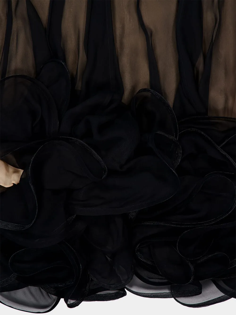 Illustration Flounce Silk Skirt