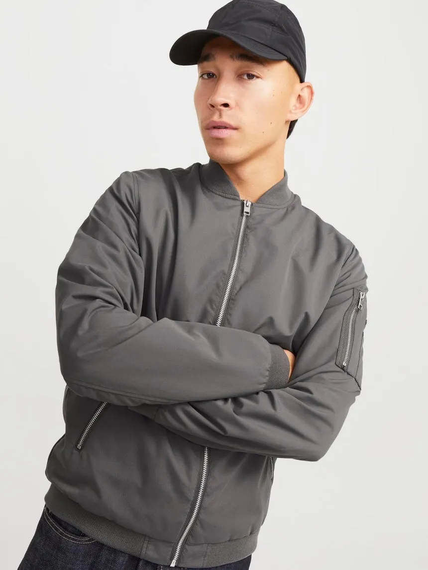 Jack&Jones Bomber Jacket in Castlerock Grey