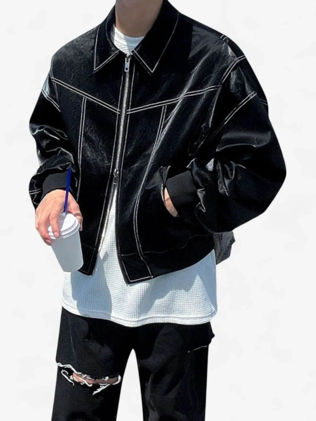Jada | Women's Oversized Zip Up Bomber Jacket with Pockets