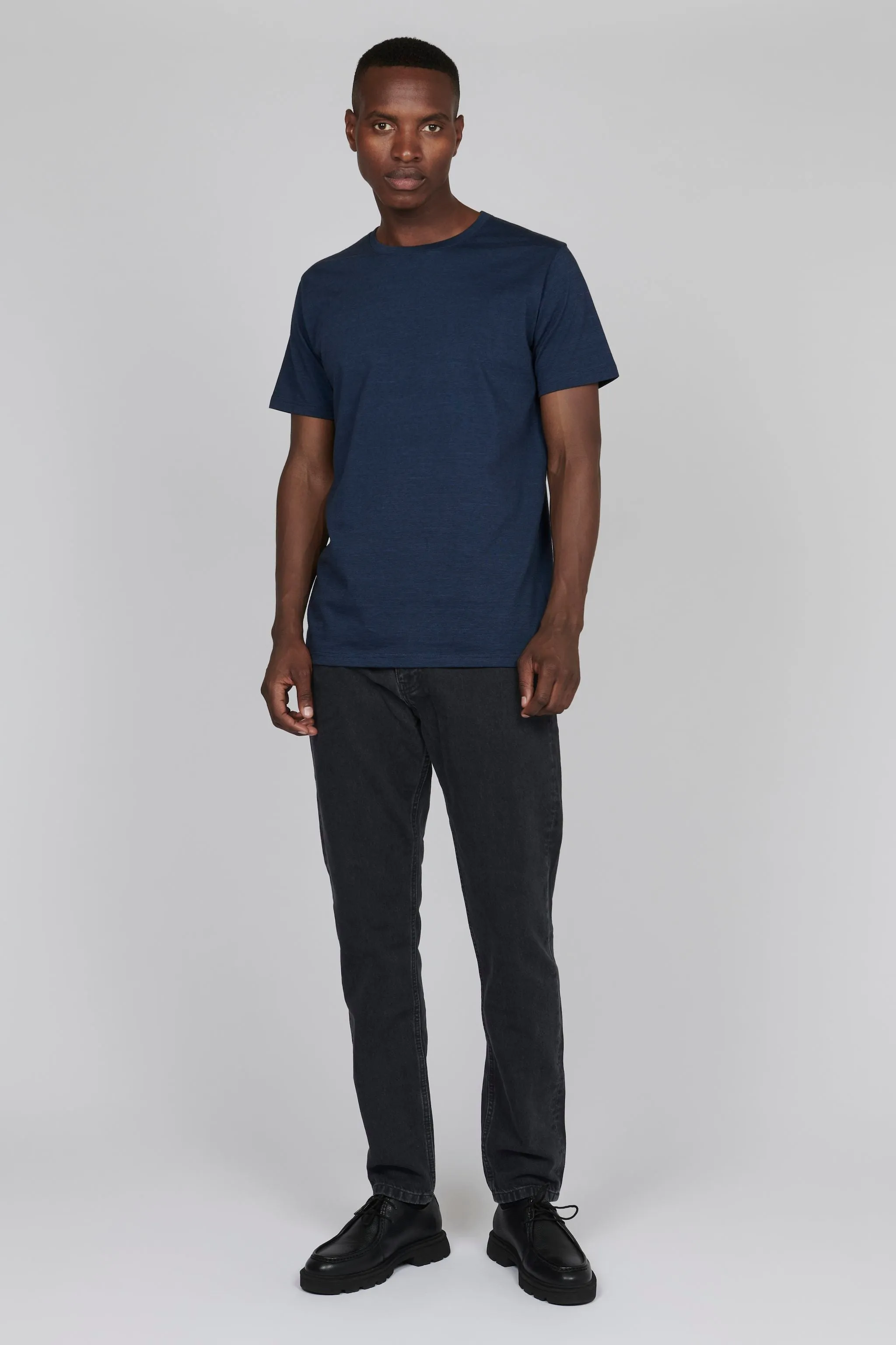 Jermane Mini Stripe T-Shirt in Sharp Blue
