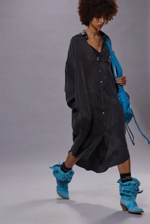 JUMBO SHIRTDRESS - BLACK