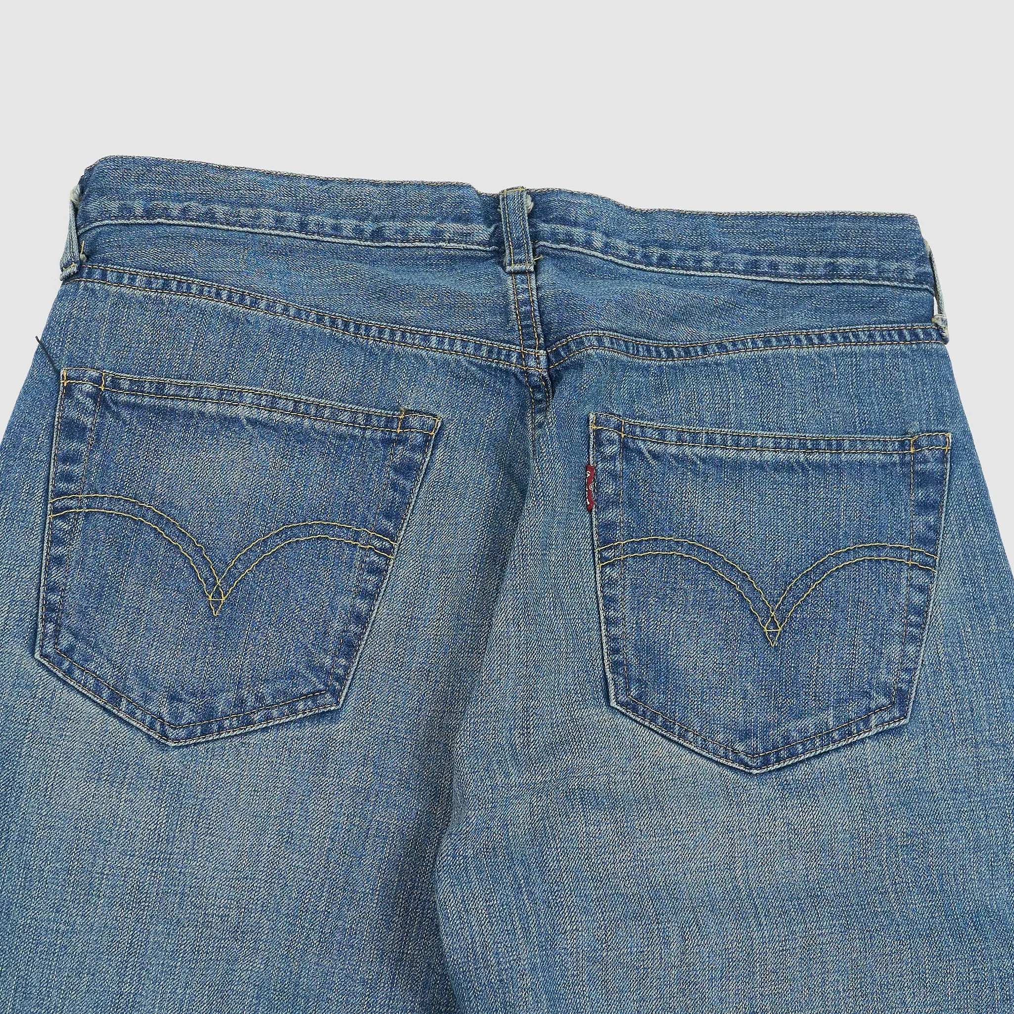 Junya Watanabe Man Straight Patched and Repaired Denim Jeans