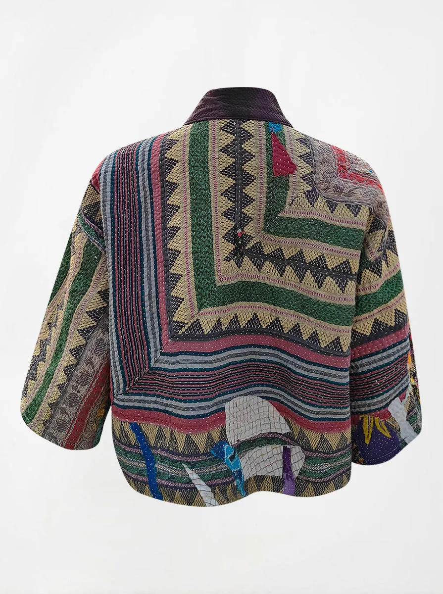 kantha vintage bolero neela (butterfly)