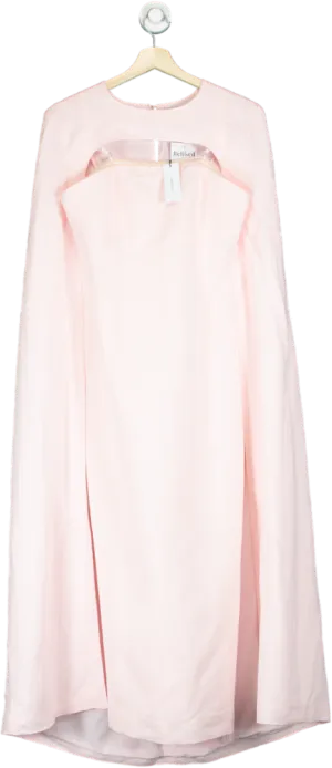 Karen Millen Blush Fluid Tailored Caped Maxi Dress UK 8