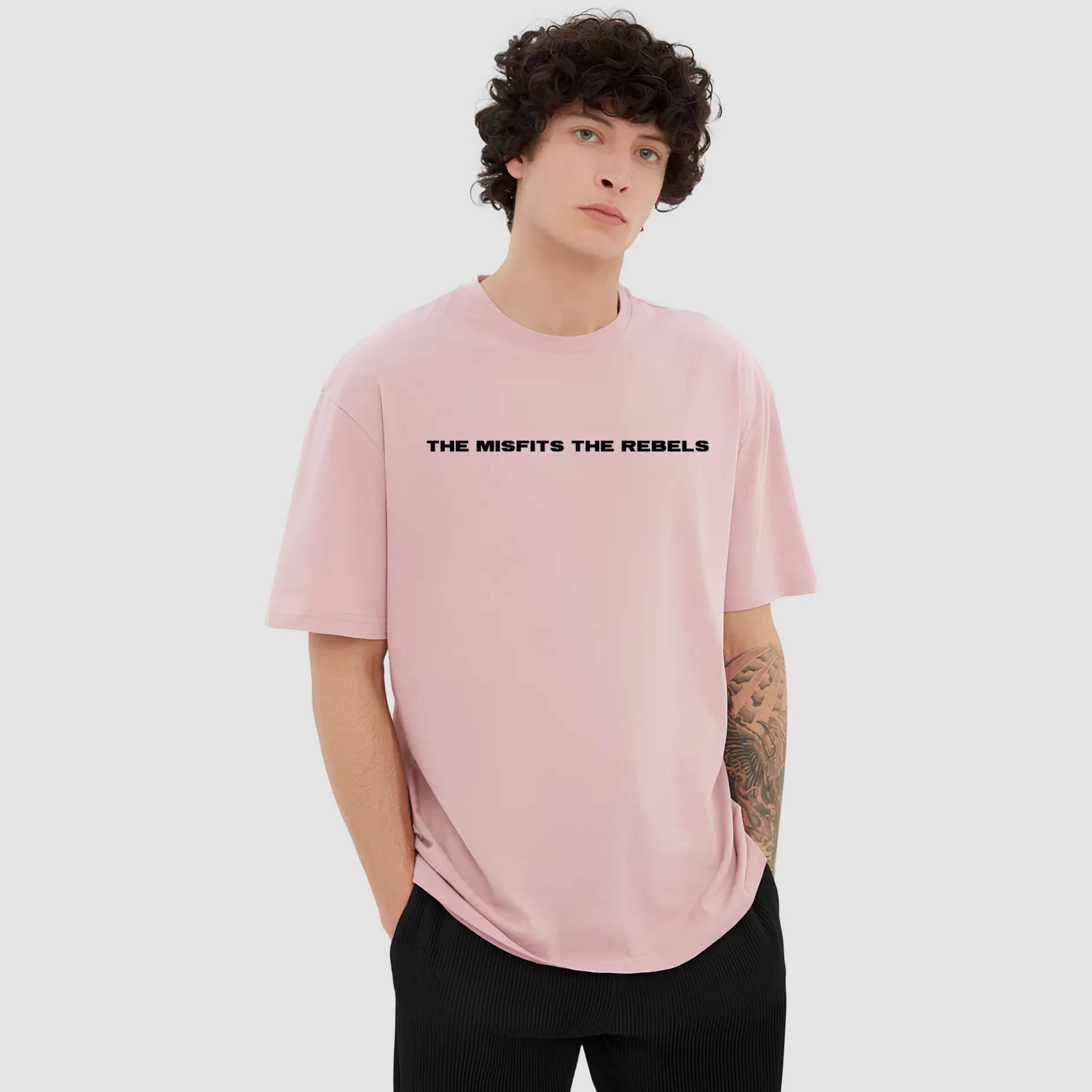 KART BLACK Men's Oversized Culture Printed T-Shirts