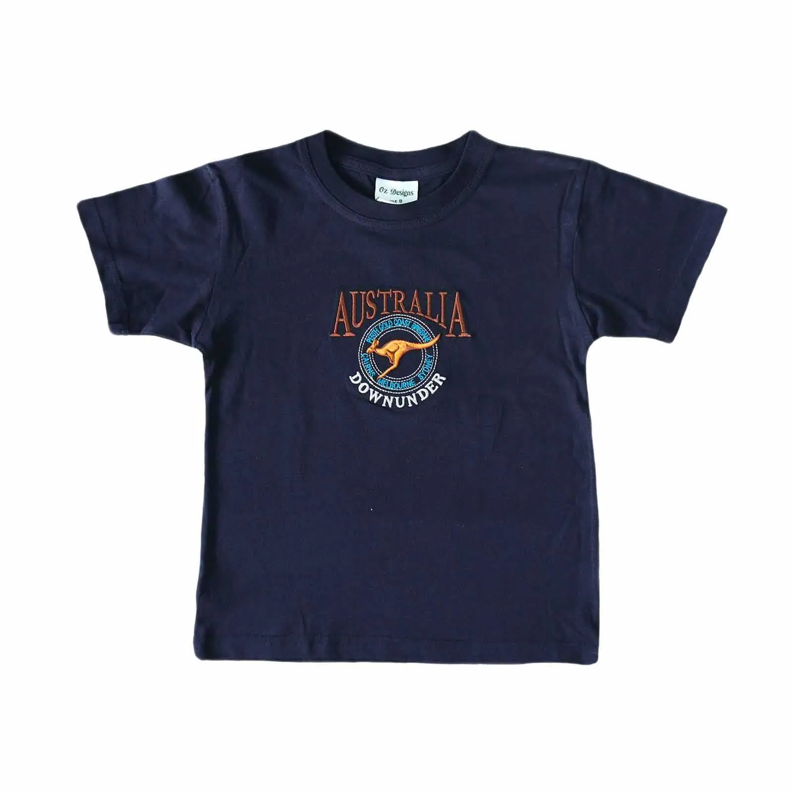 Kids T-Shirts Kangaroo in Circle Navy 8