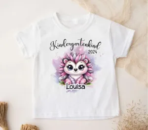 Kindergartenkind T-Shirt Igel personalisiert Kita Kind Mädchen Kindergarten Start