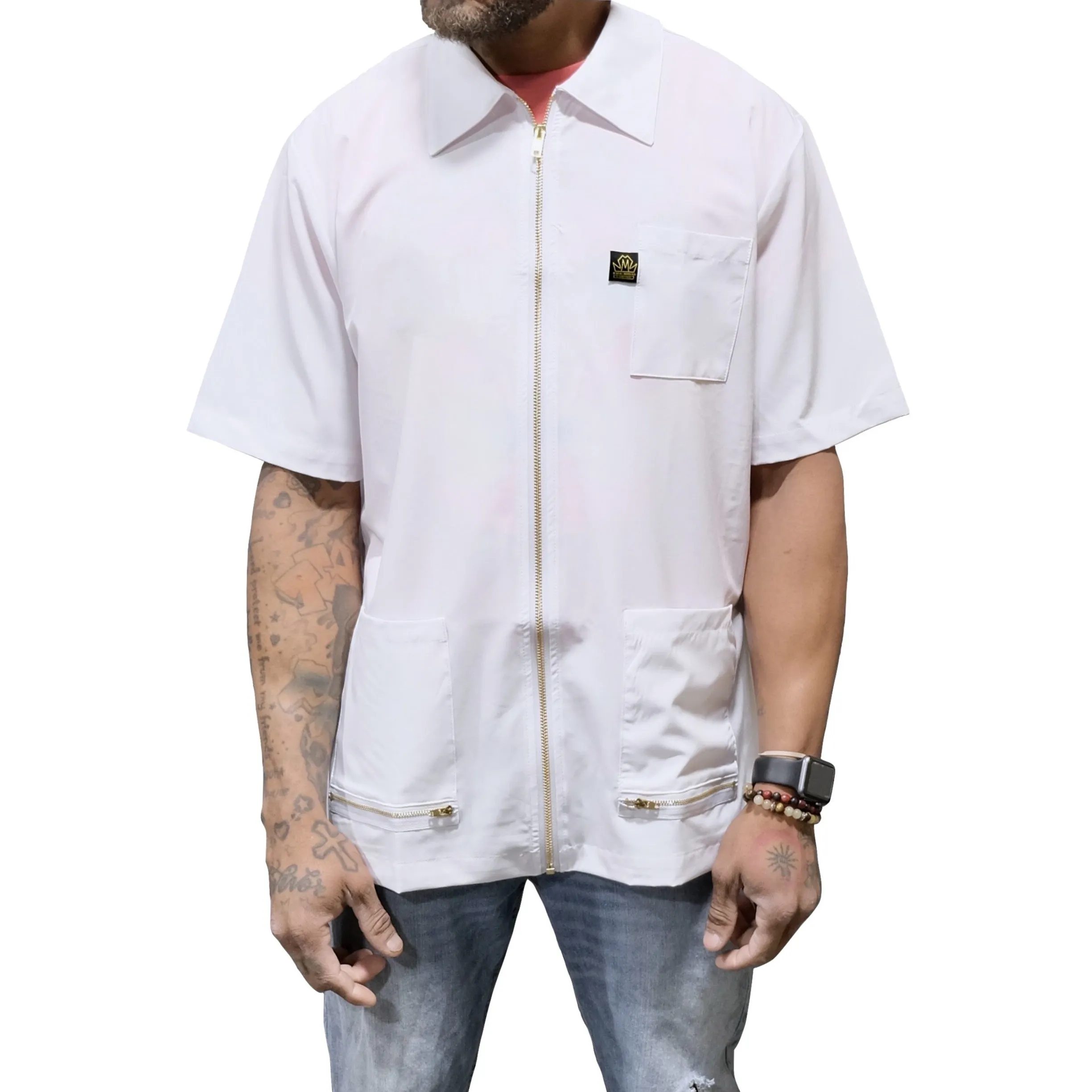 King Midas White Barber Jacket