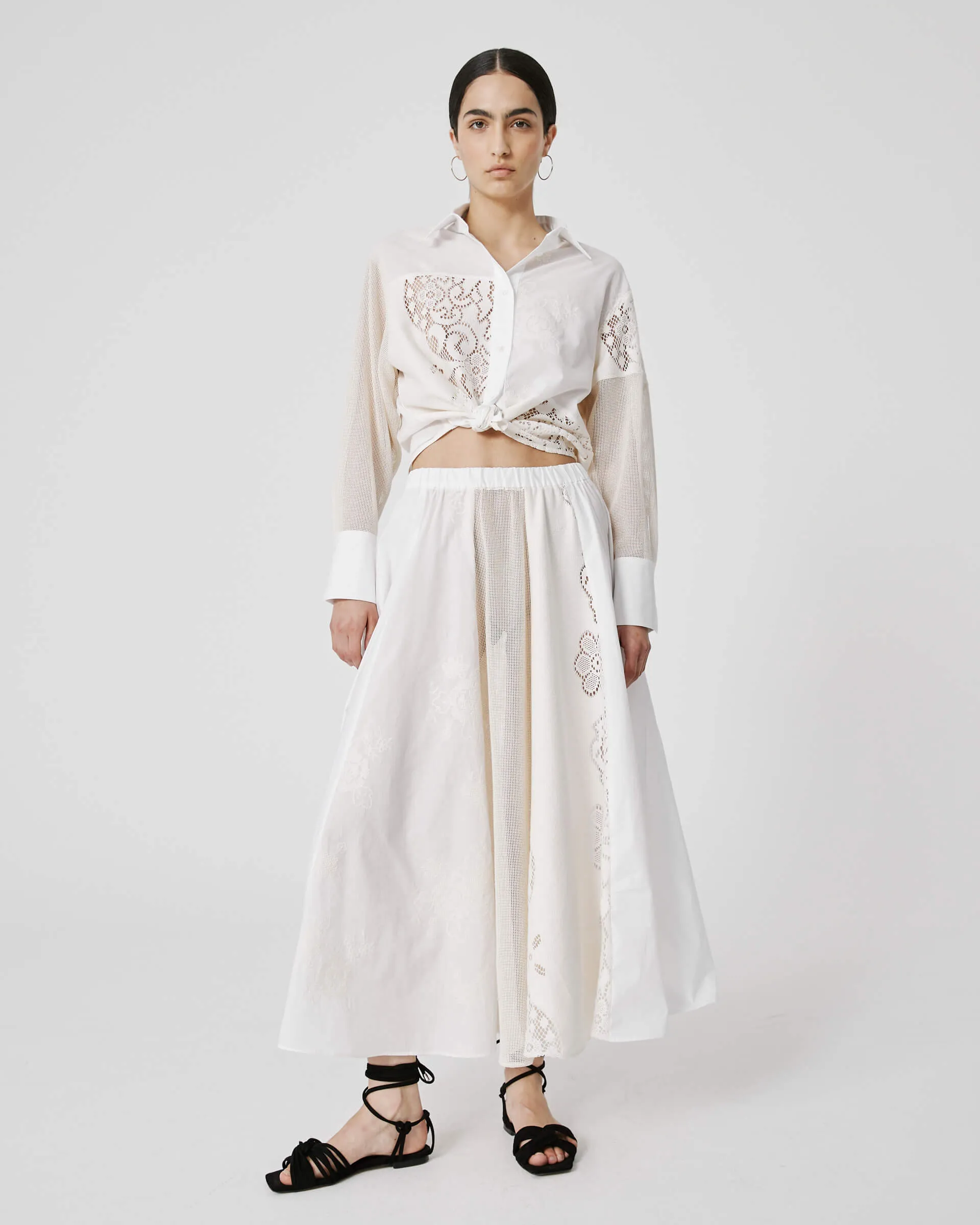 lace patch skirt