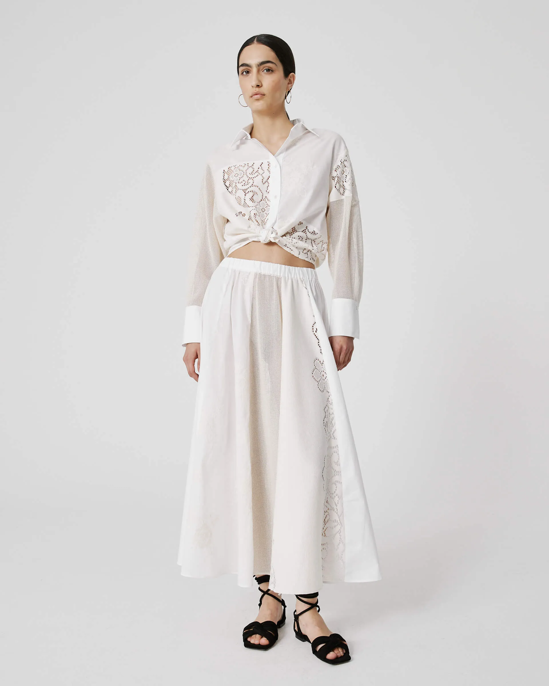 lace patch skirt