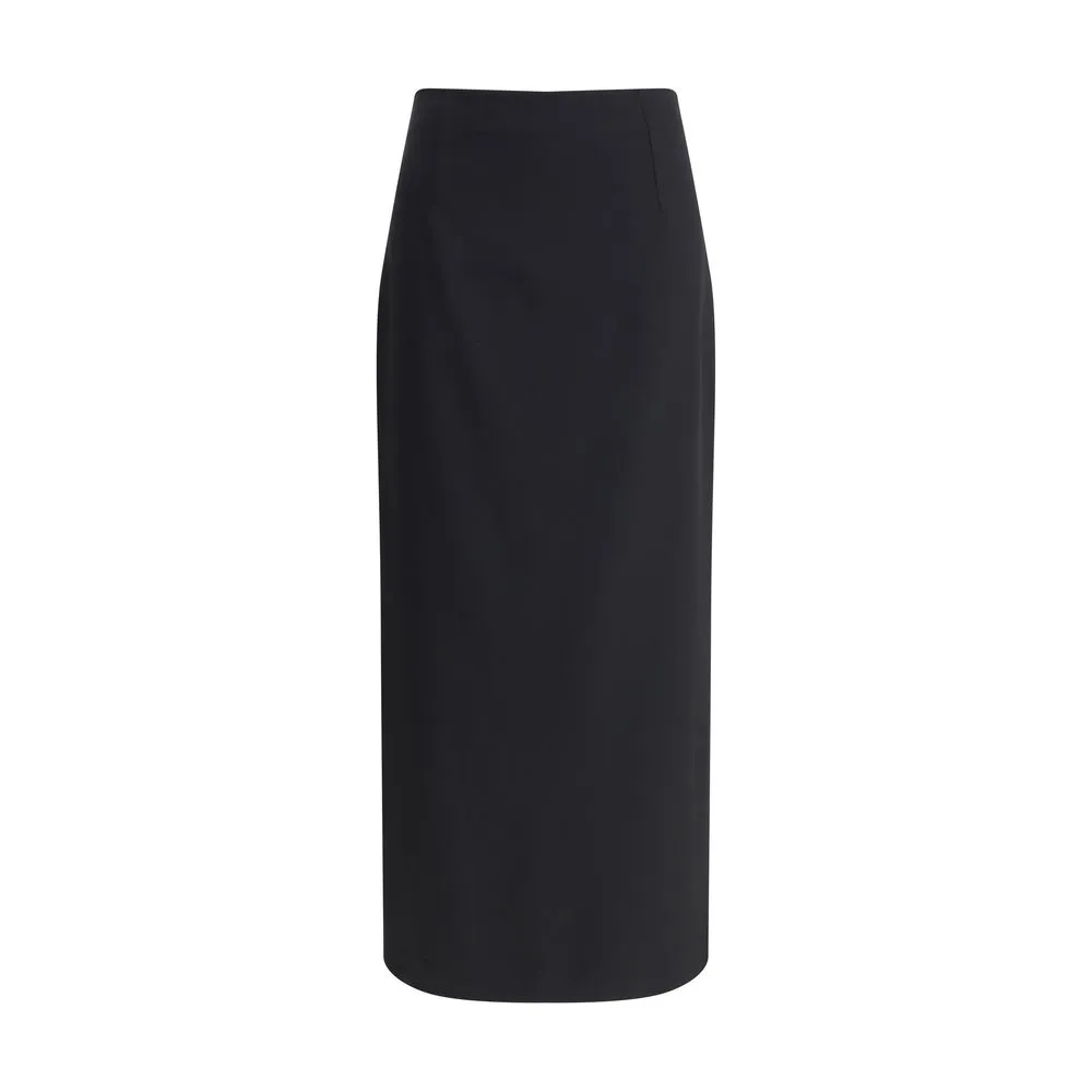 Lardini Virgin Wool Midi Skirt