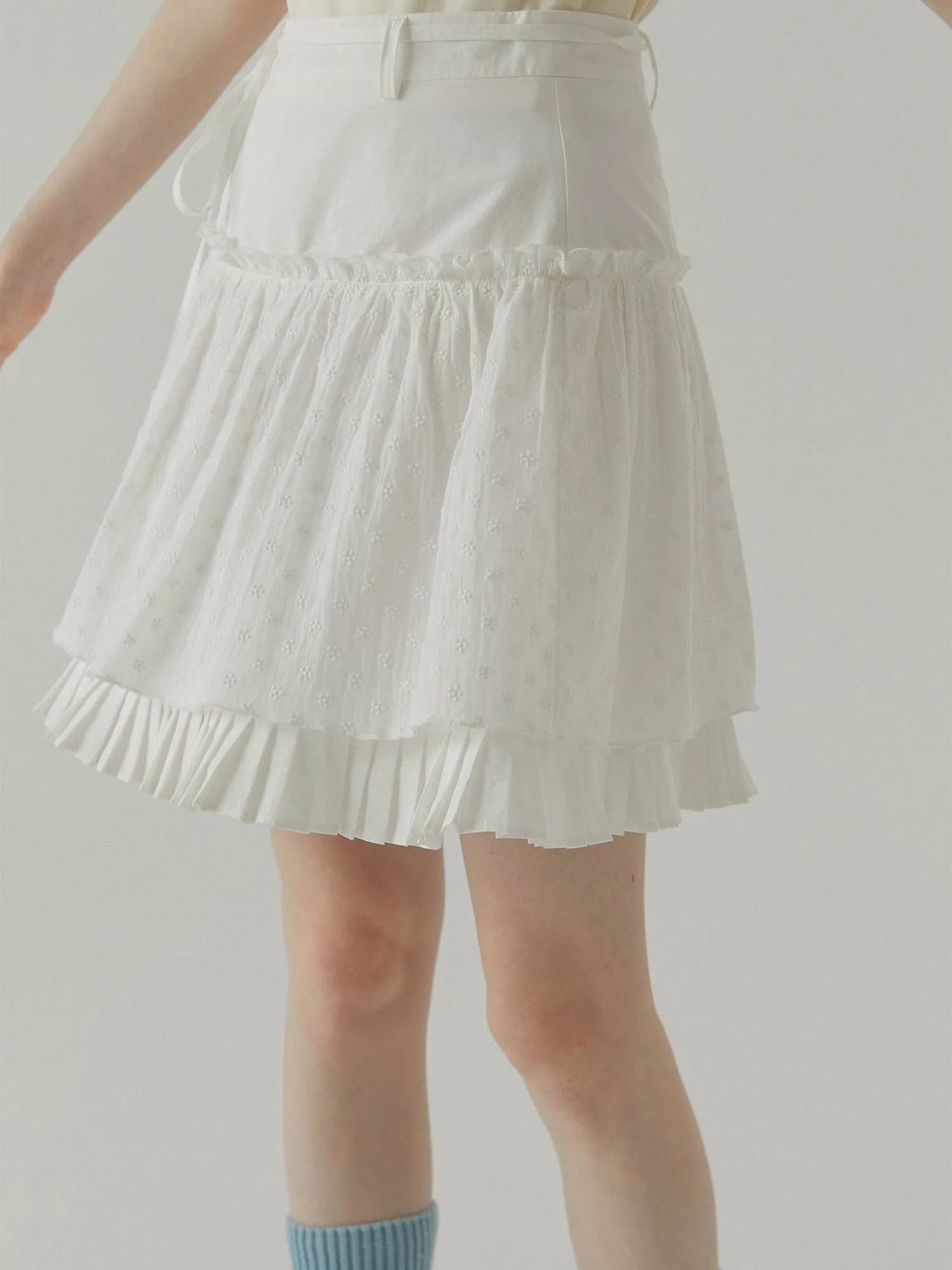 Layered Pleated Skirt