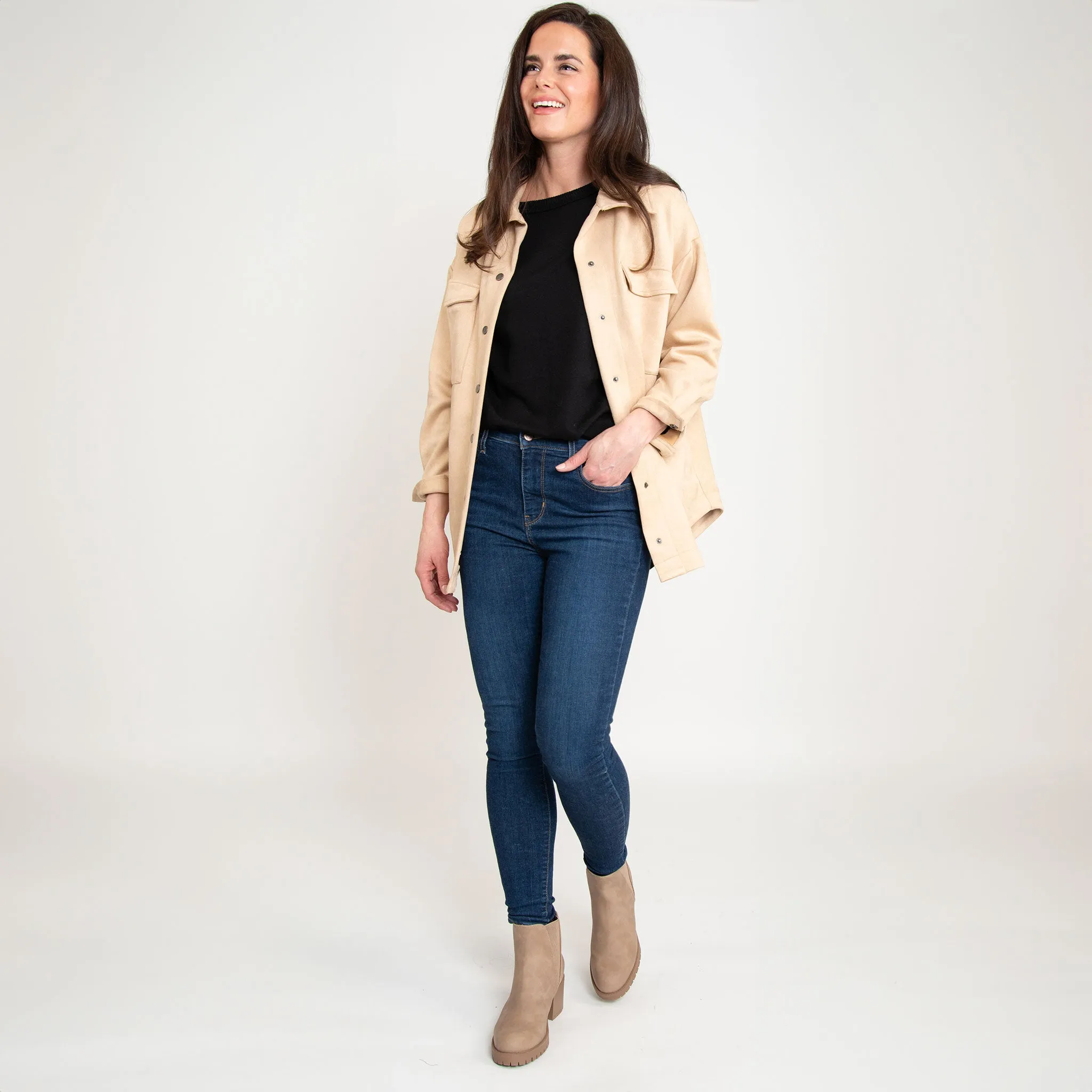 Lennox Faux Suede Shacket
