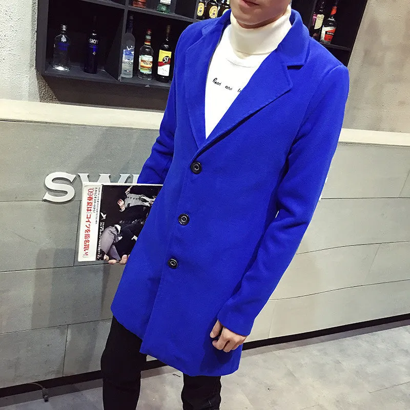 Leon | Refined Single-Breasted Wool Coat with Elegant Collar