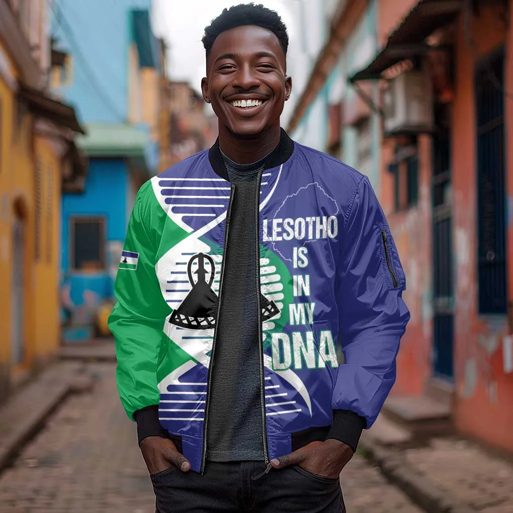 Lesotho Is In My DNA Sleeve Zip Bomber Jacket LT15