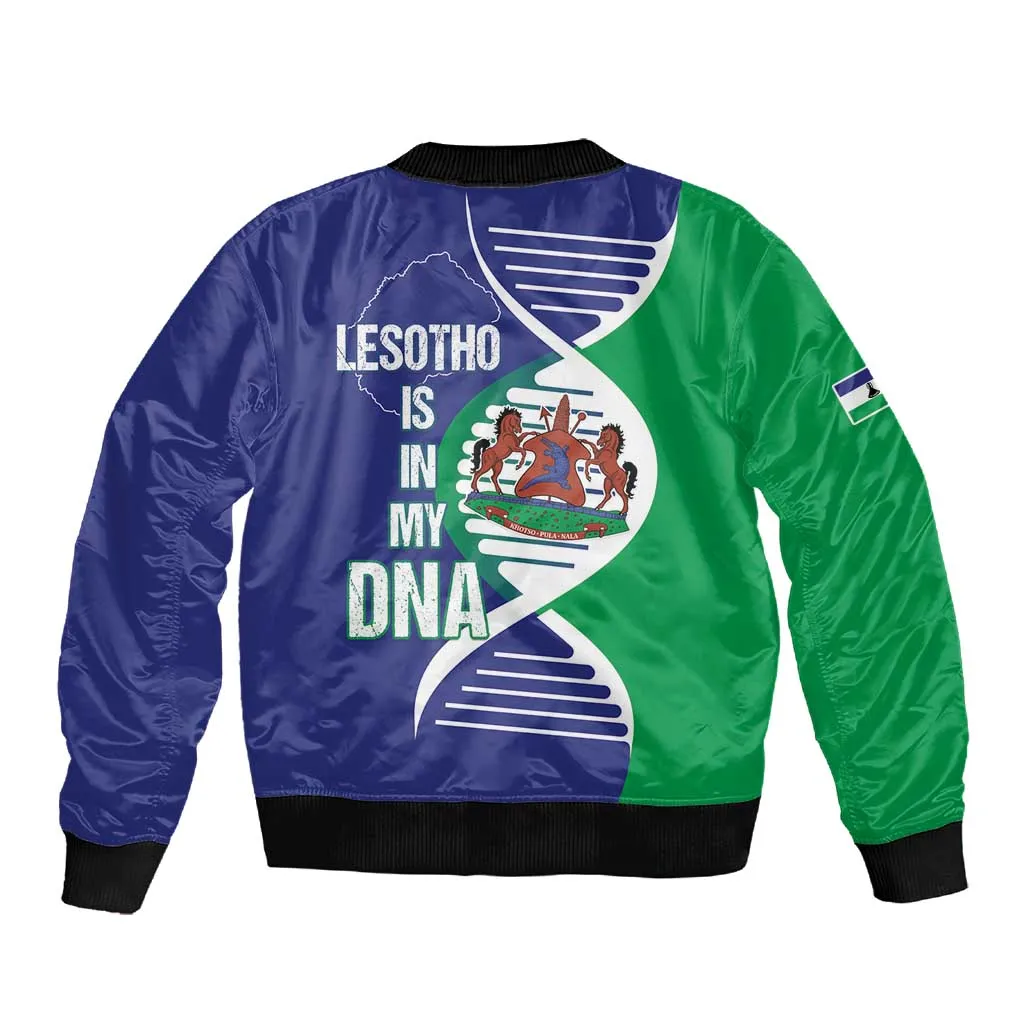 Lesotho Is In My DNA Sleeve Zip Bomber Jacket LT15