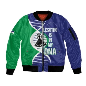 Lesotho Is In My DNA Sleeve Zip Bomber Jacket LT15