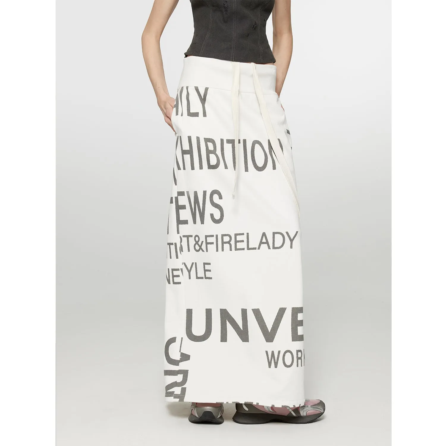 Letter Print Skirt