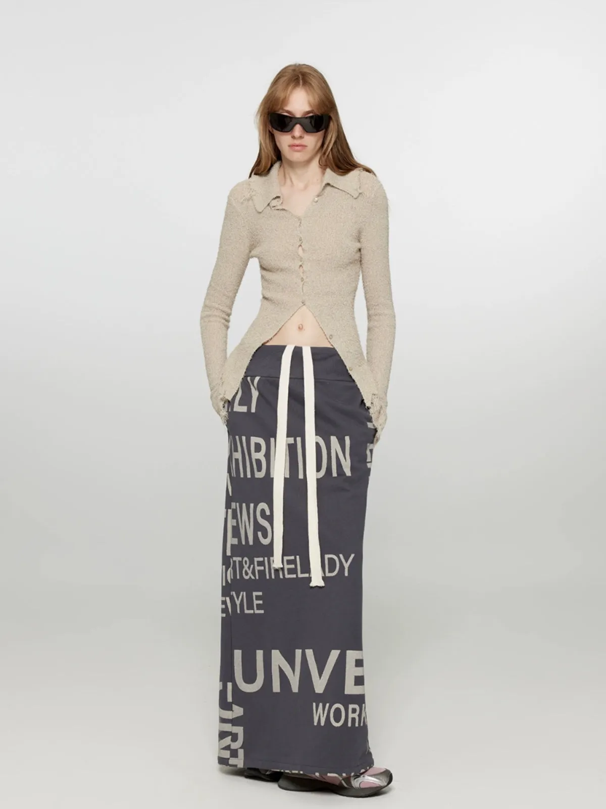 Letter Print Skirt