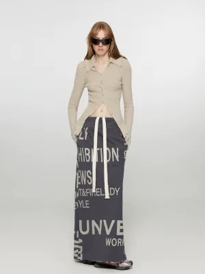 Letter Print Skirt