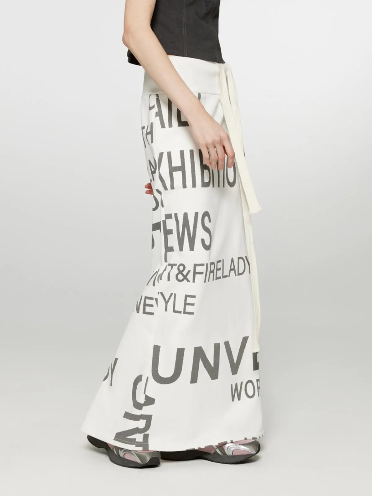 Letter Print Skirt