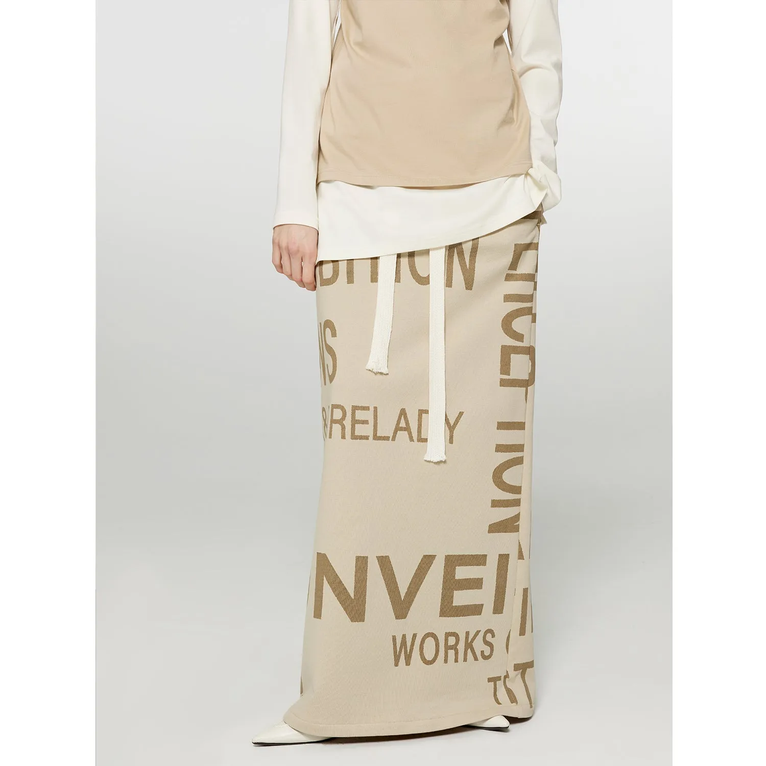 Letter Print Skirt