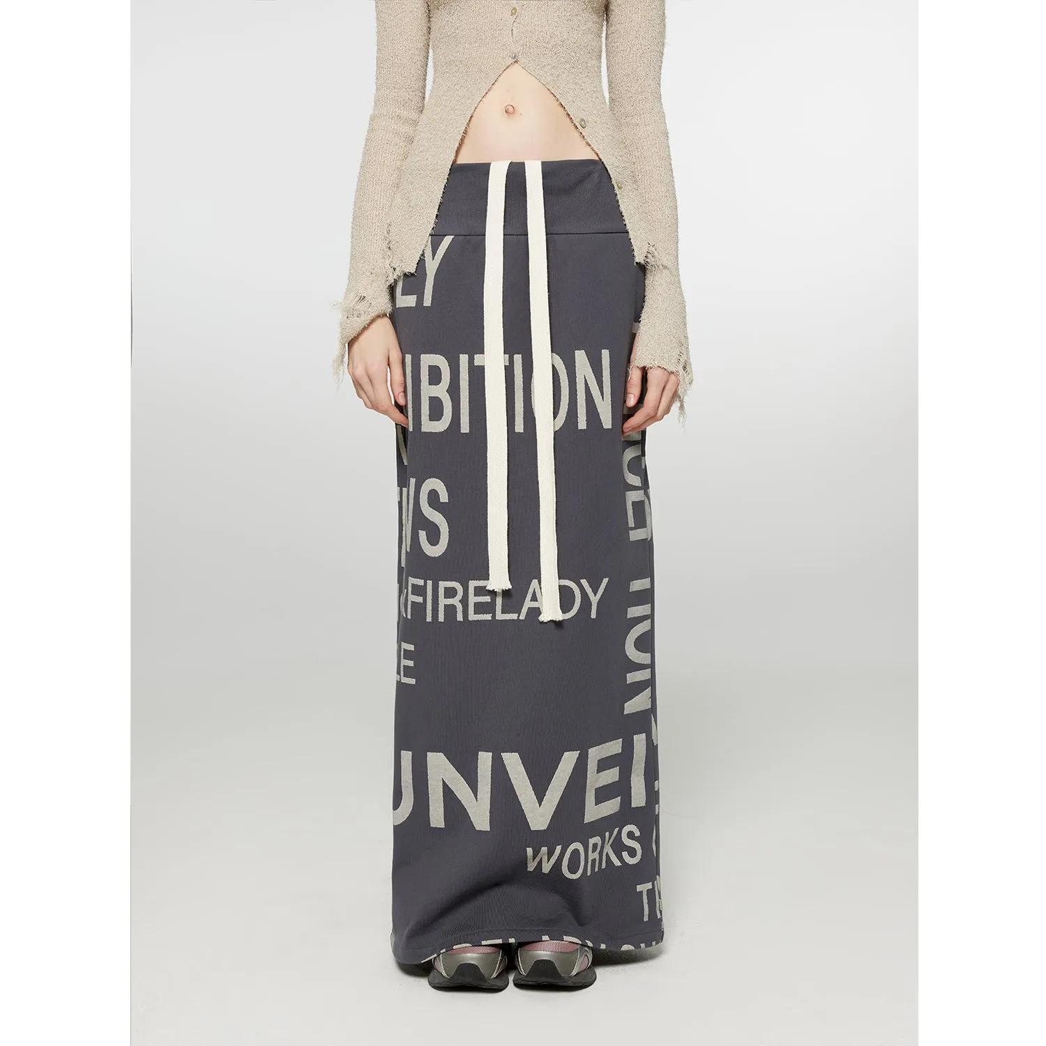 Letter Print Skirt