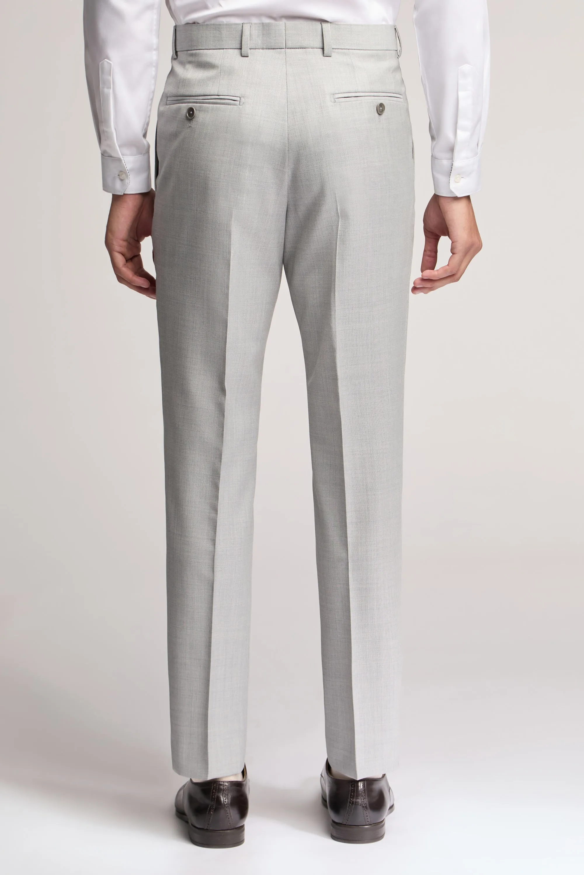 Light Grey Sharkskin Trouser Lt-Grey