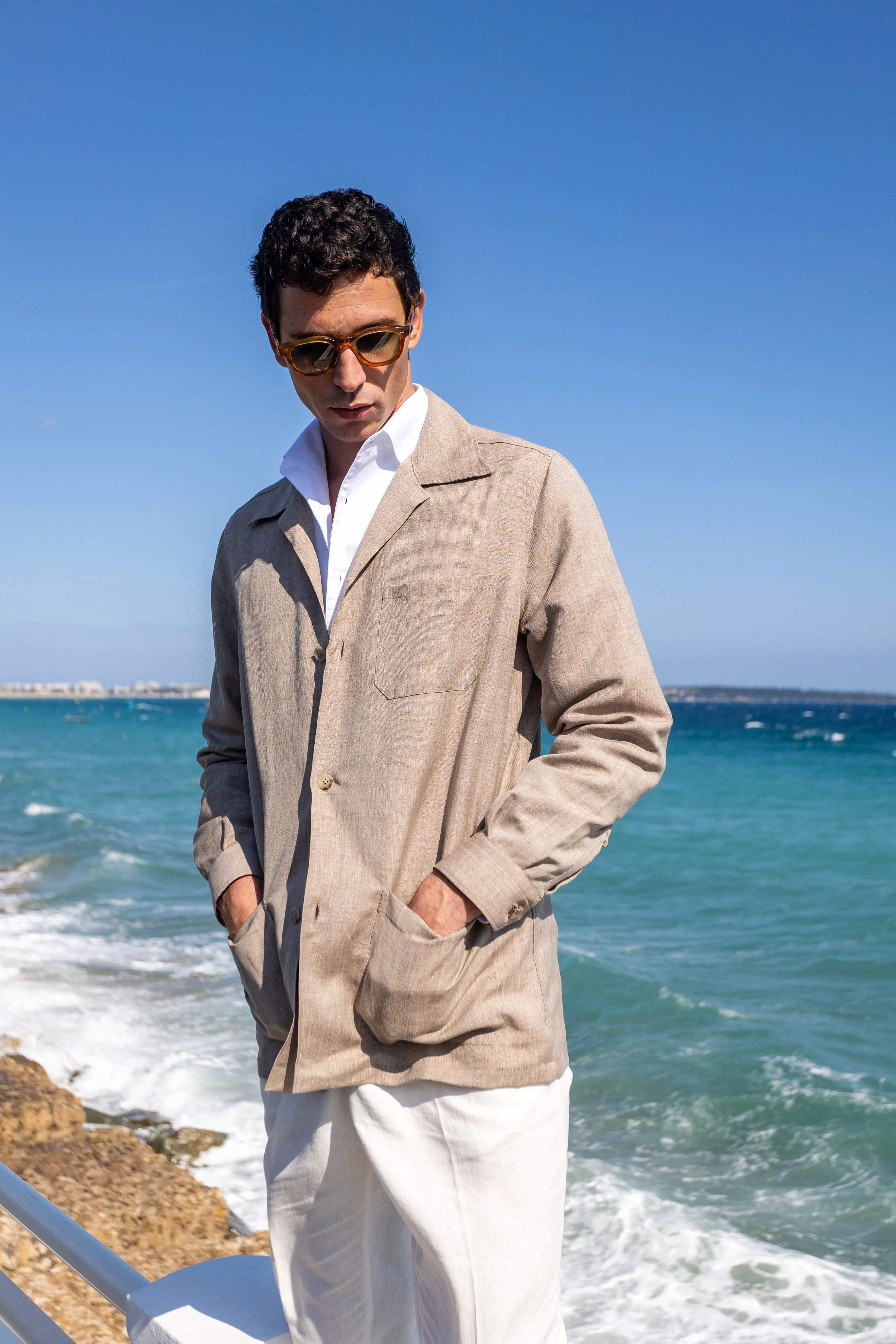Linen Jacket - TAUPE
