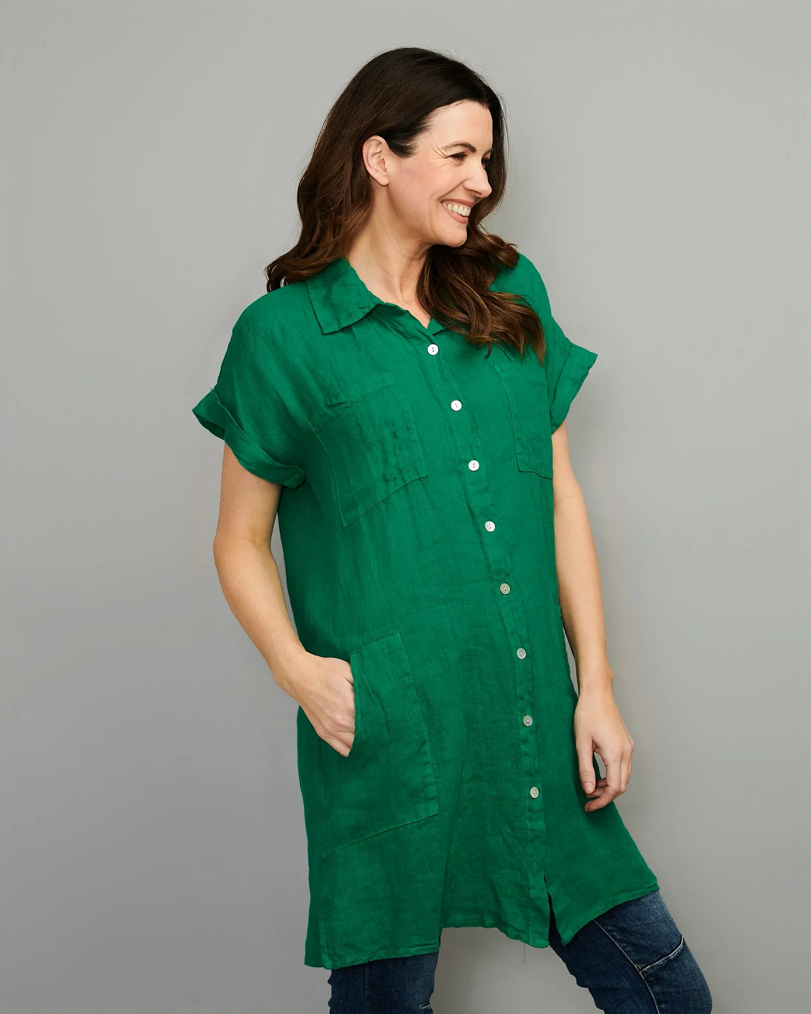 Linen Shirt Dress