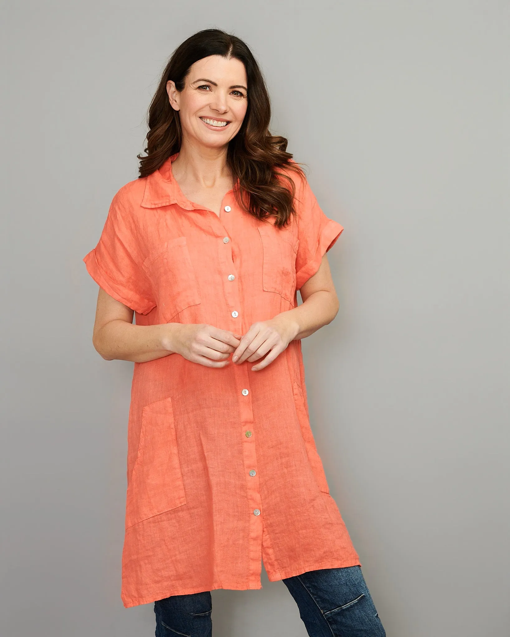 Linen Shirt Dress