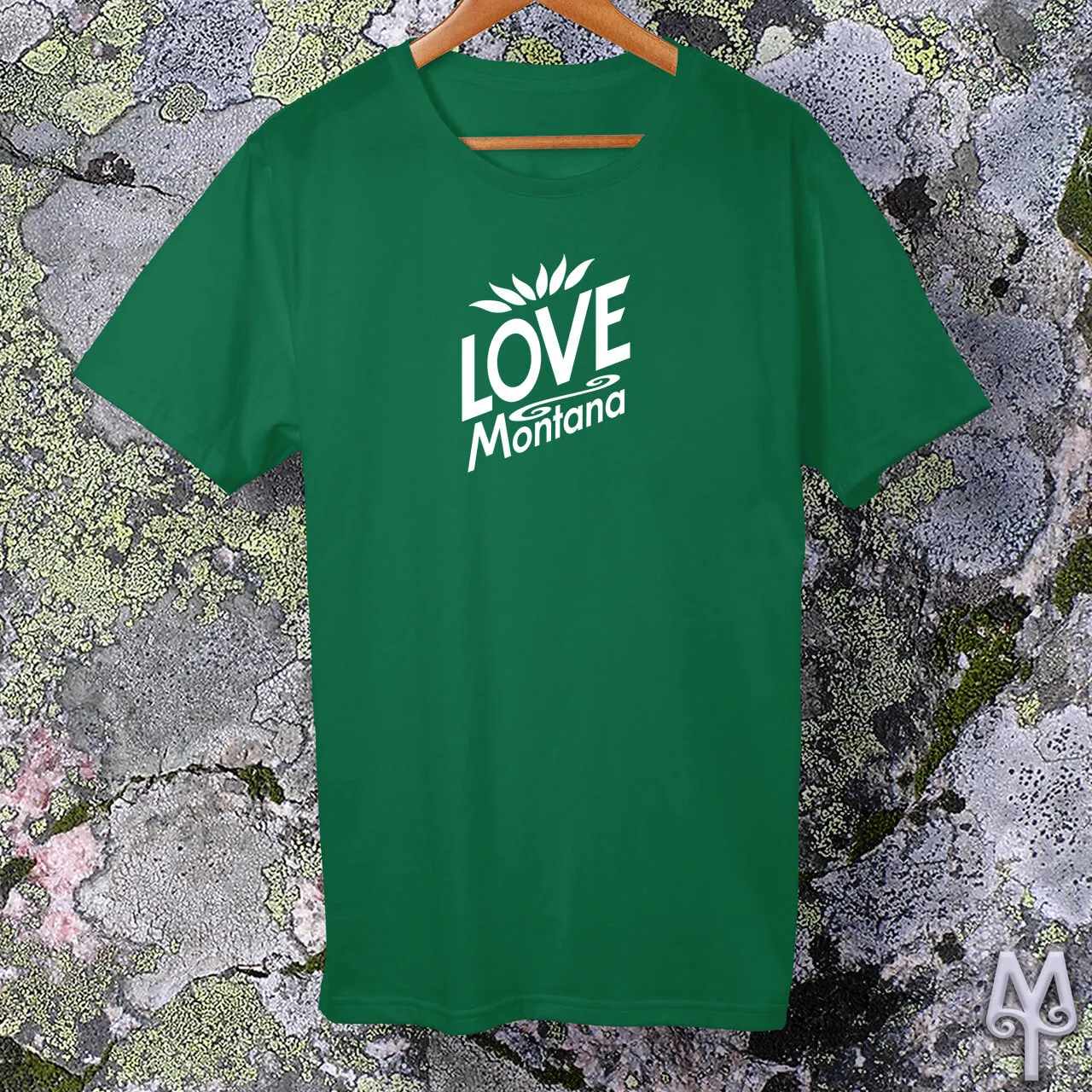 Love Montana, white logo t-shirt