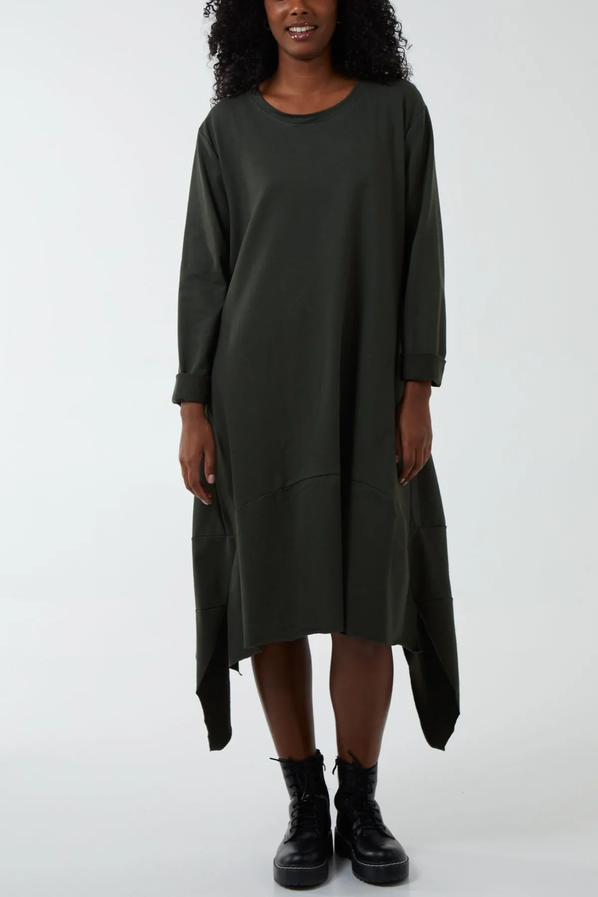 'LOVE' Ribbon Oversized Sweatshirt Dress