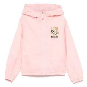 LS HODDED NYLON JACKET W TOY BEAR PRINT