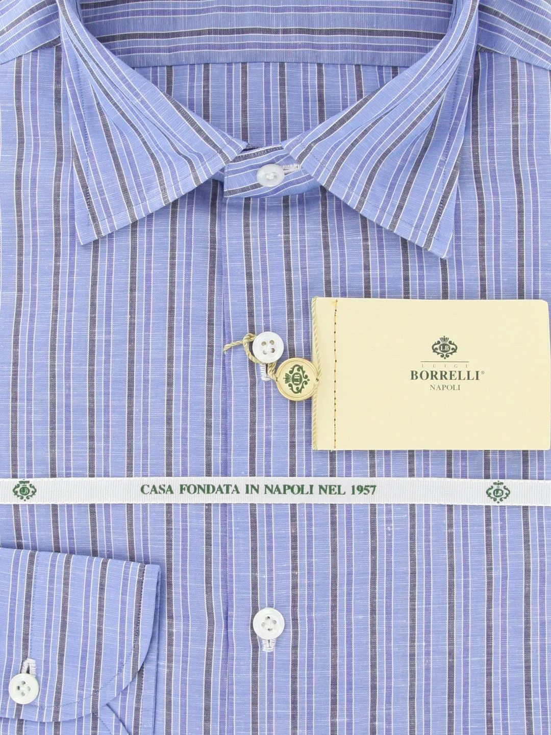 Luigi Borrelli Blue Shirt - Slim