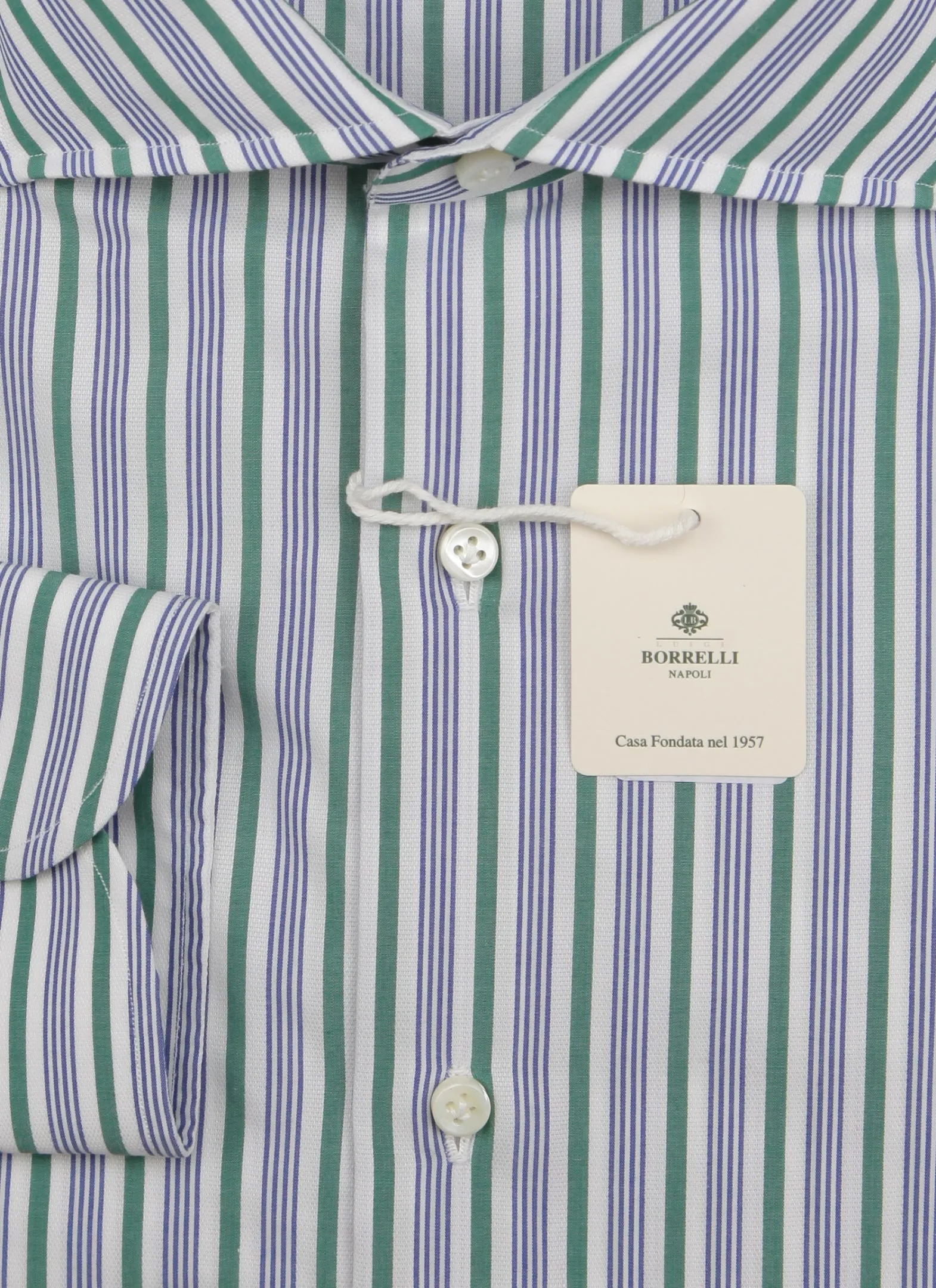 Luigi Borrelli Green Shirt - Slim