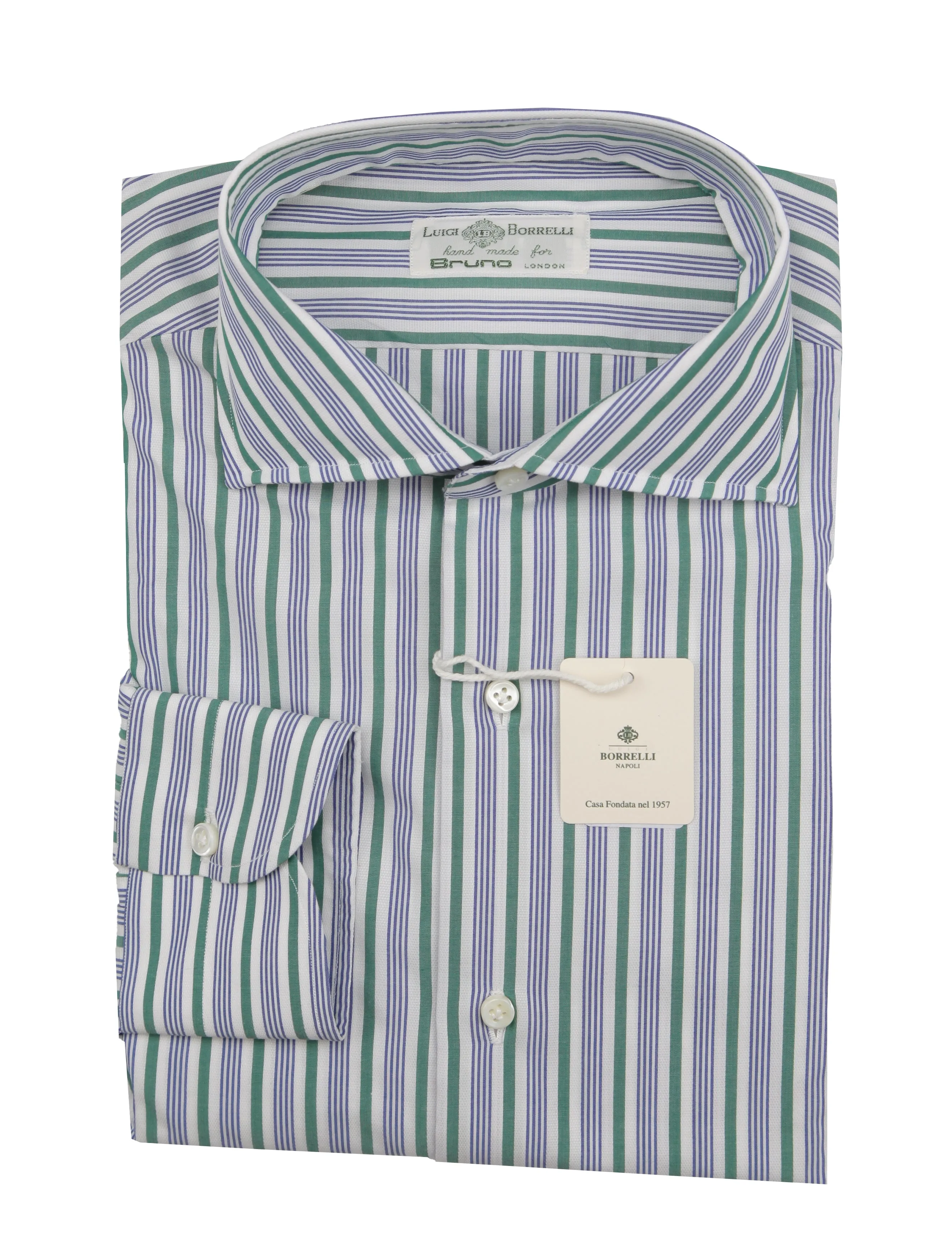 Luigi Borrelli Green Shirt - Slim