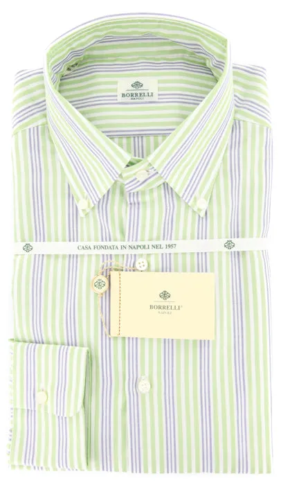 Luigi Borrelli Green Shirt - Slim