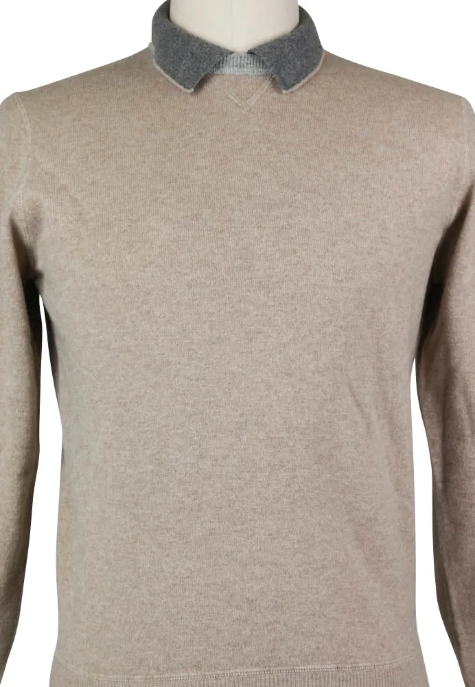 Luigi Borrelli Light Brown Sweater - Size: Small US / 48 EU