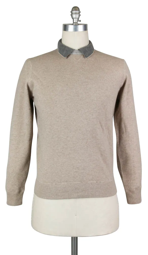 Luigi Borrelli Light Brown Sweater - Size: Small US / 48 EU