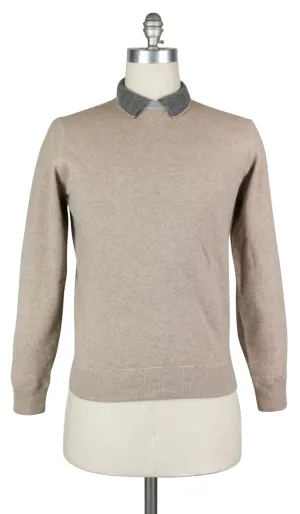 Luigi Borrelli Light Brown Sweater - Size: Small US / 48 EU