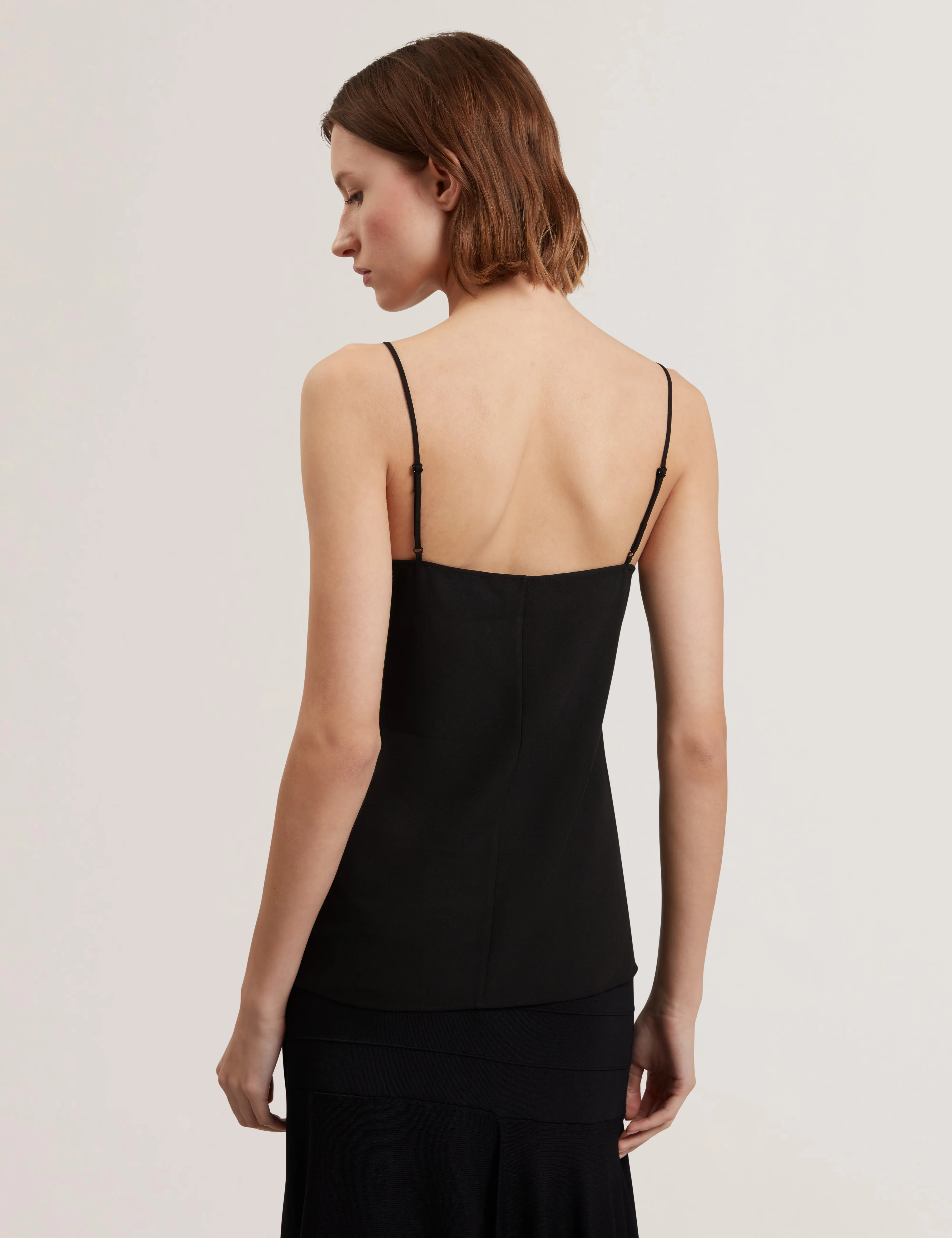 Lulea Chiffon Insert Cami Top Black