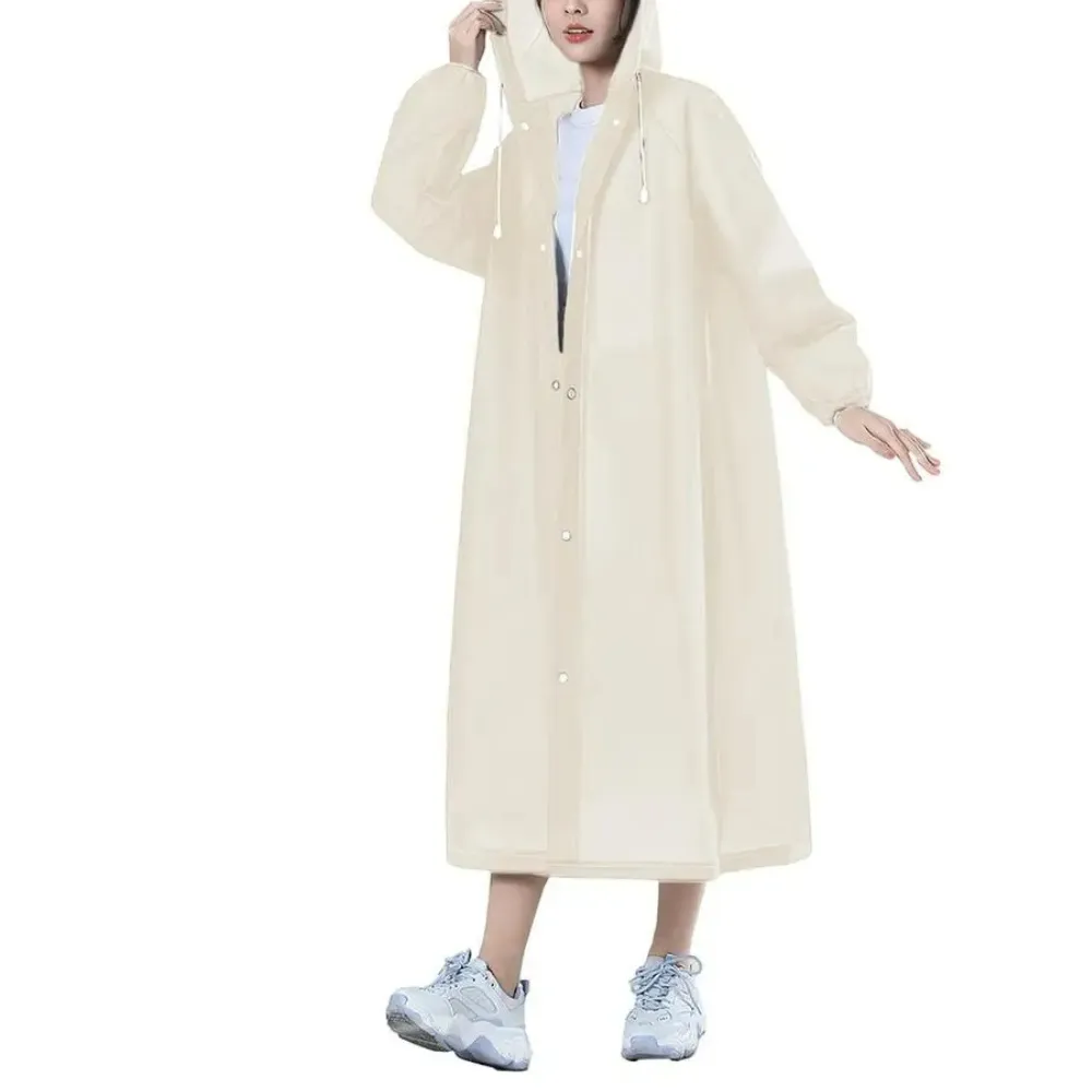Mackintosh long waterproof transparent with hood - Lightweight and breathable material