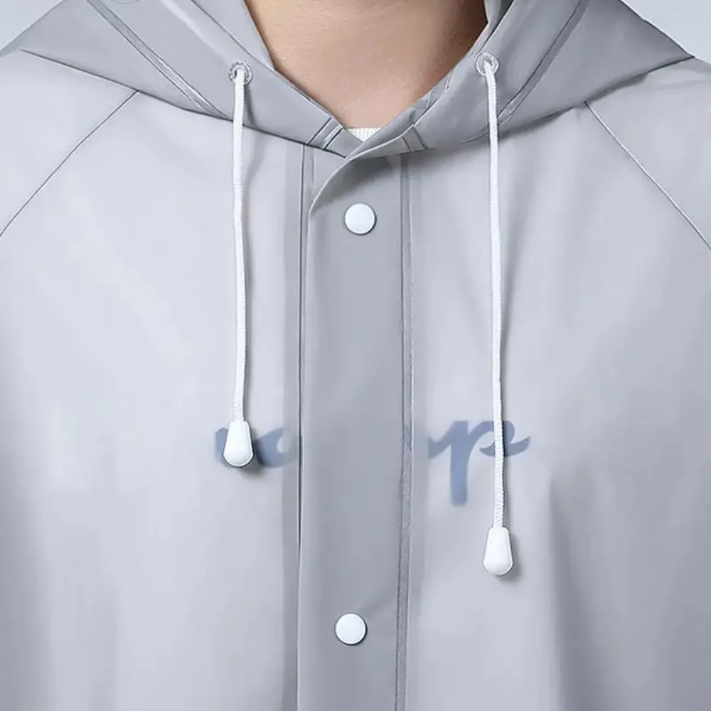 Mackintosh long waterproof transparent with hood - Lightweight and breathable material