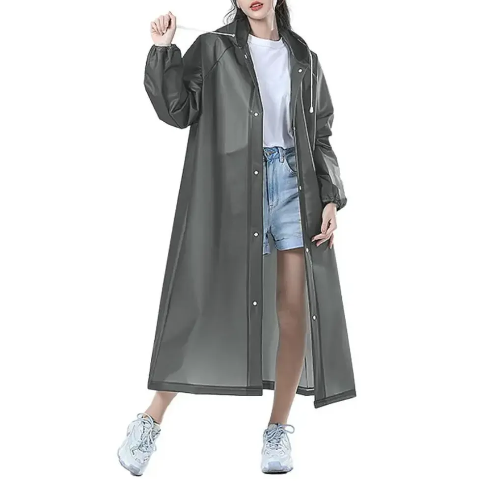 Mackintosh long waterproof transparent with hood - Lightweight and breathable material