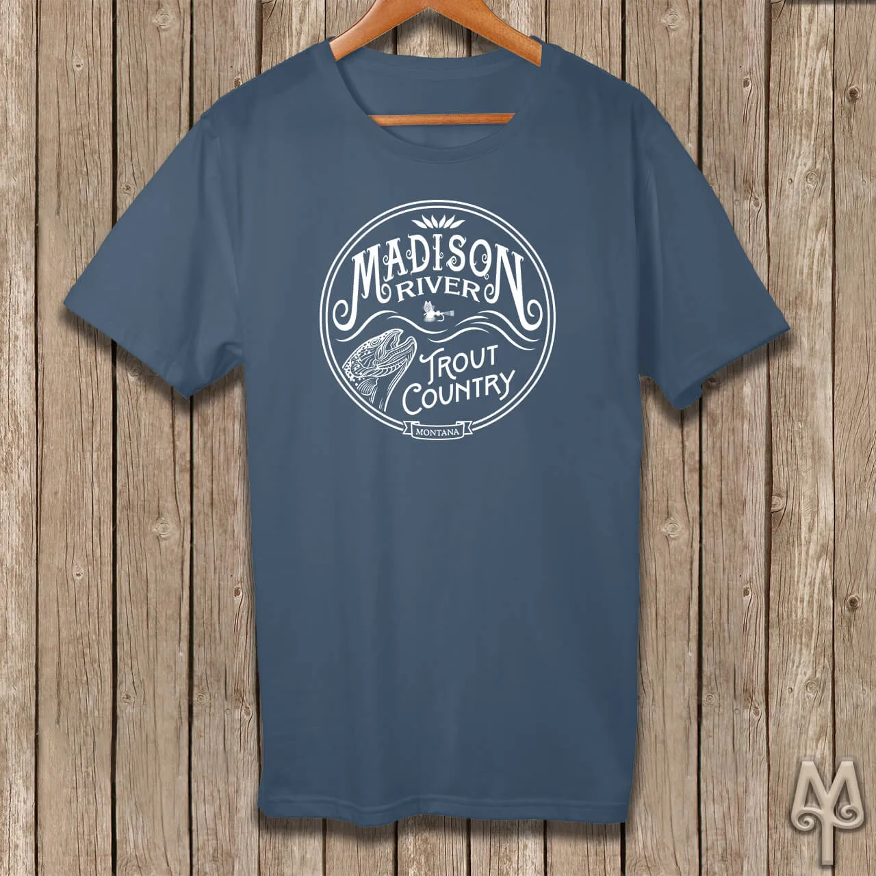 Madison River Trout Country, white logo t-shirt